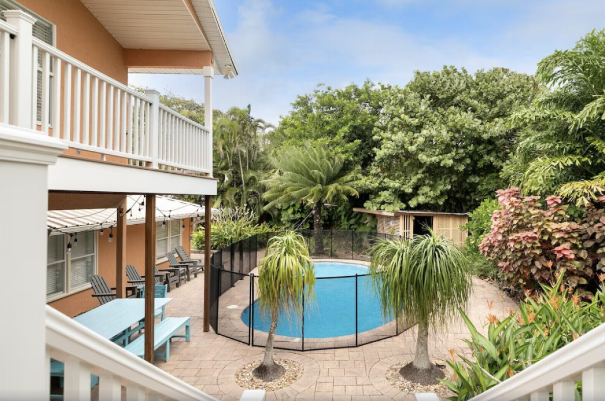 Pool view of the 
Luxury Beachside OASIS with Private Pool - Steps to private beach & restaurants