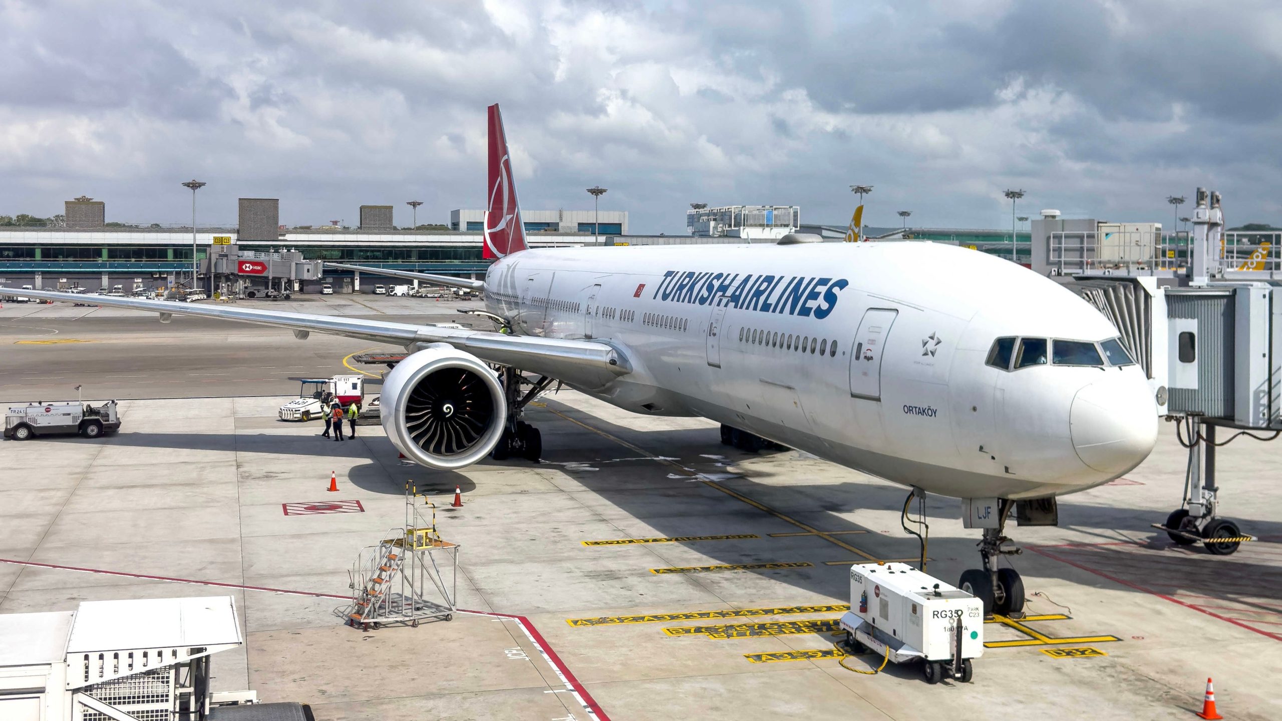 Les vols commencent: Turkish Airlines Boeing 777 touche à Melbourne