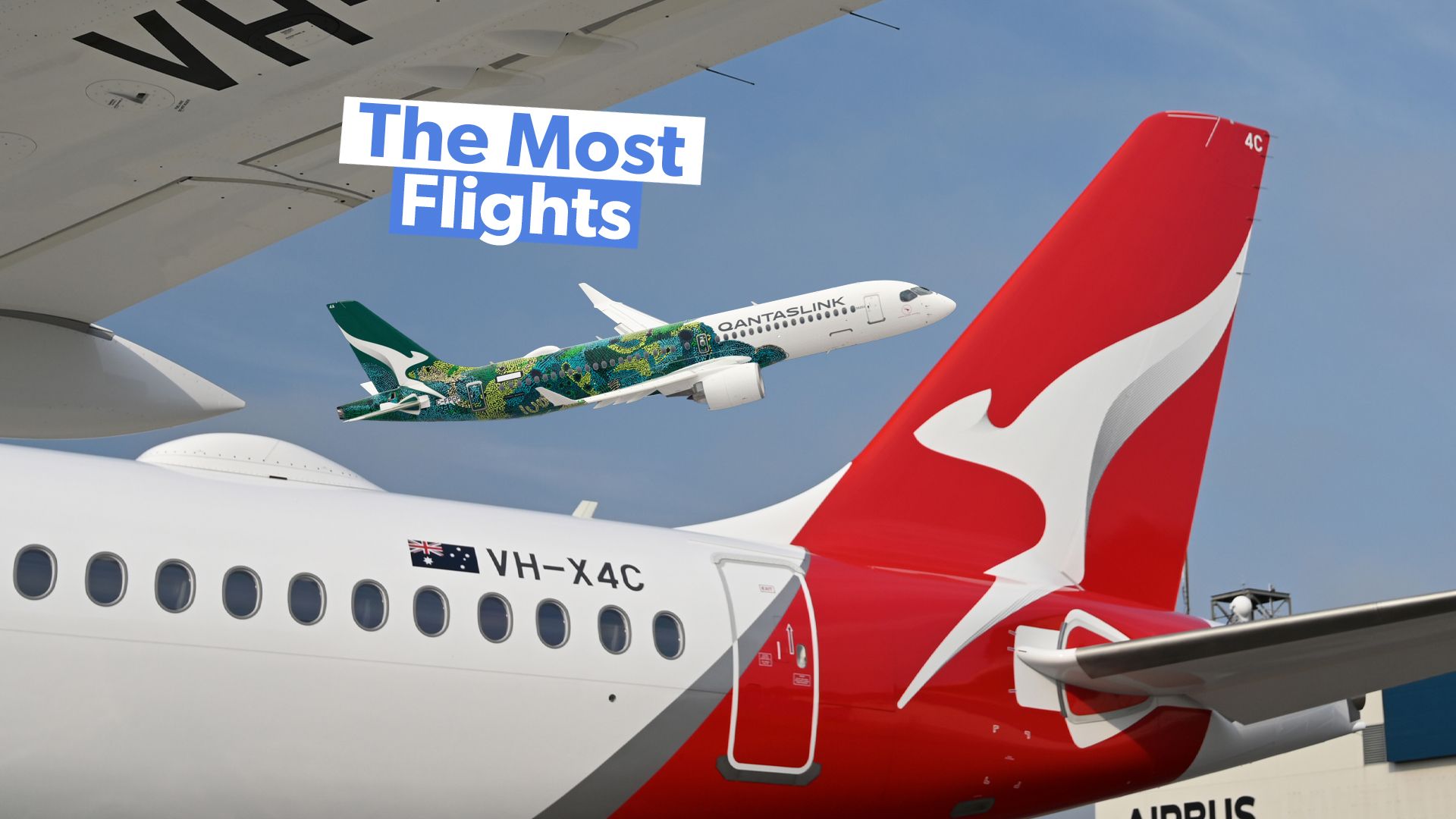 1 o più frequenze giornaliere: rotte Airbus A220-300 più popolari di Qantaslink a dicembre