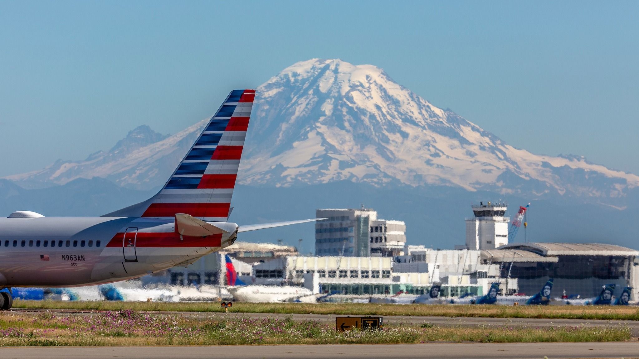 Passageiro no Aeroporto Internacional de Seattle 