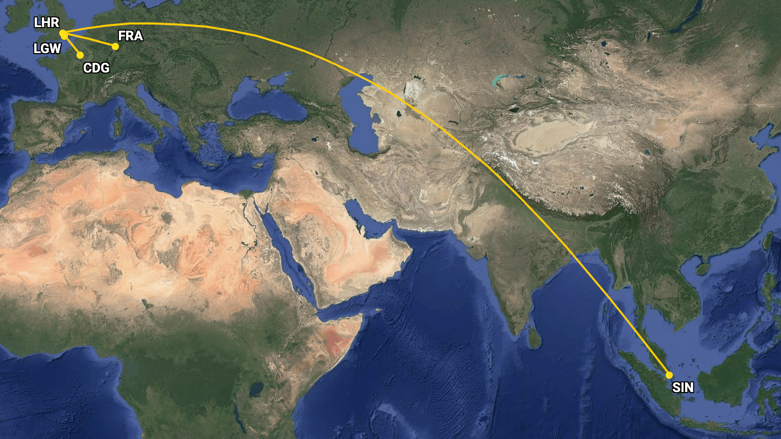 Où les vols Airbus A380 ont détourné en raison de la fermeture de l'aéroport d'Heathrow