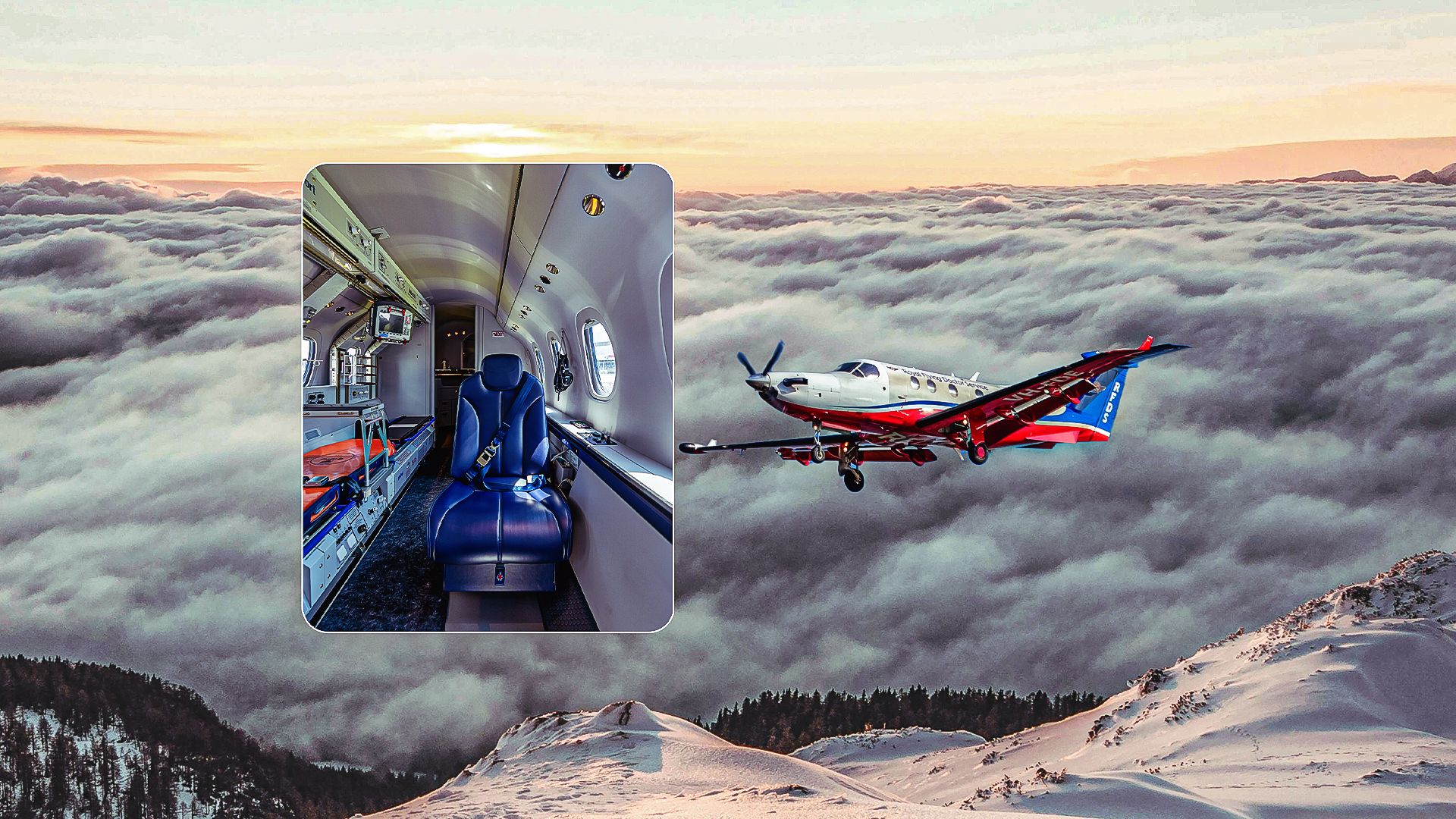 7 opérateurs qui pilotent le Pilatus PC-12 pour les opérations d'ambulance aérienne