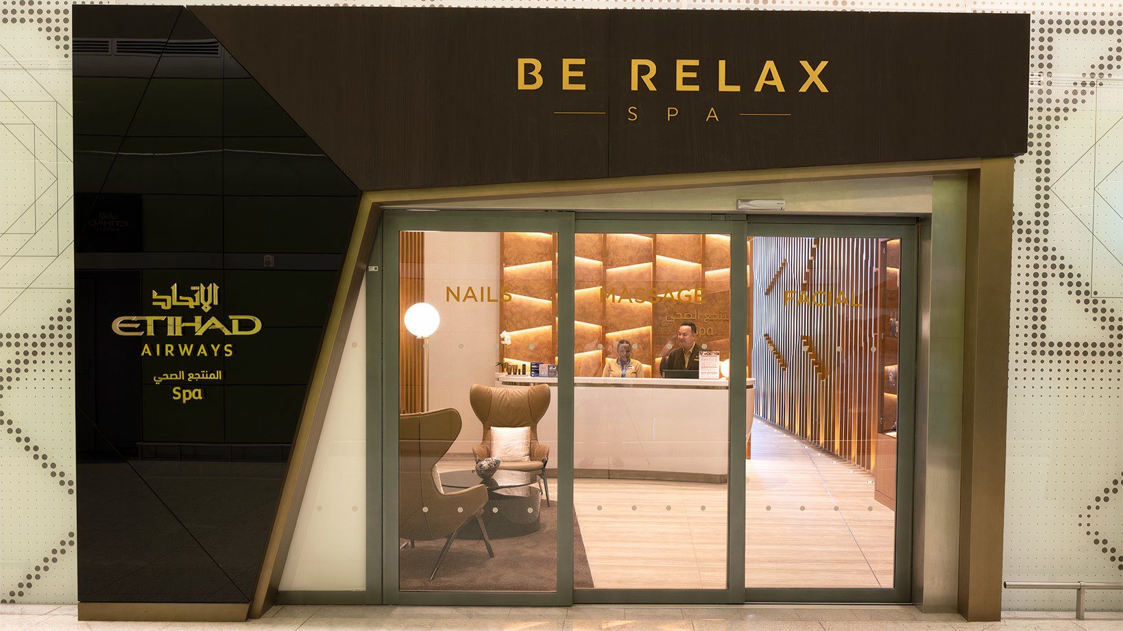 Etihad Airways &amp; Be Reláxis Anuncie el nuevo servicio de spa en el aeropuerto internacional de Zayed
