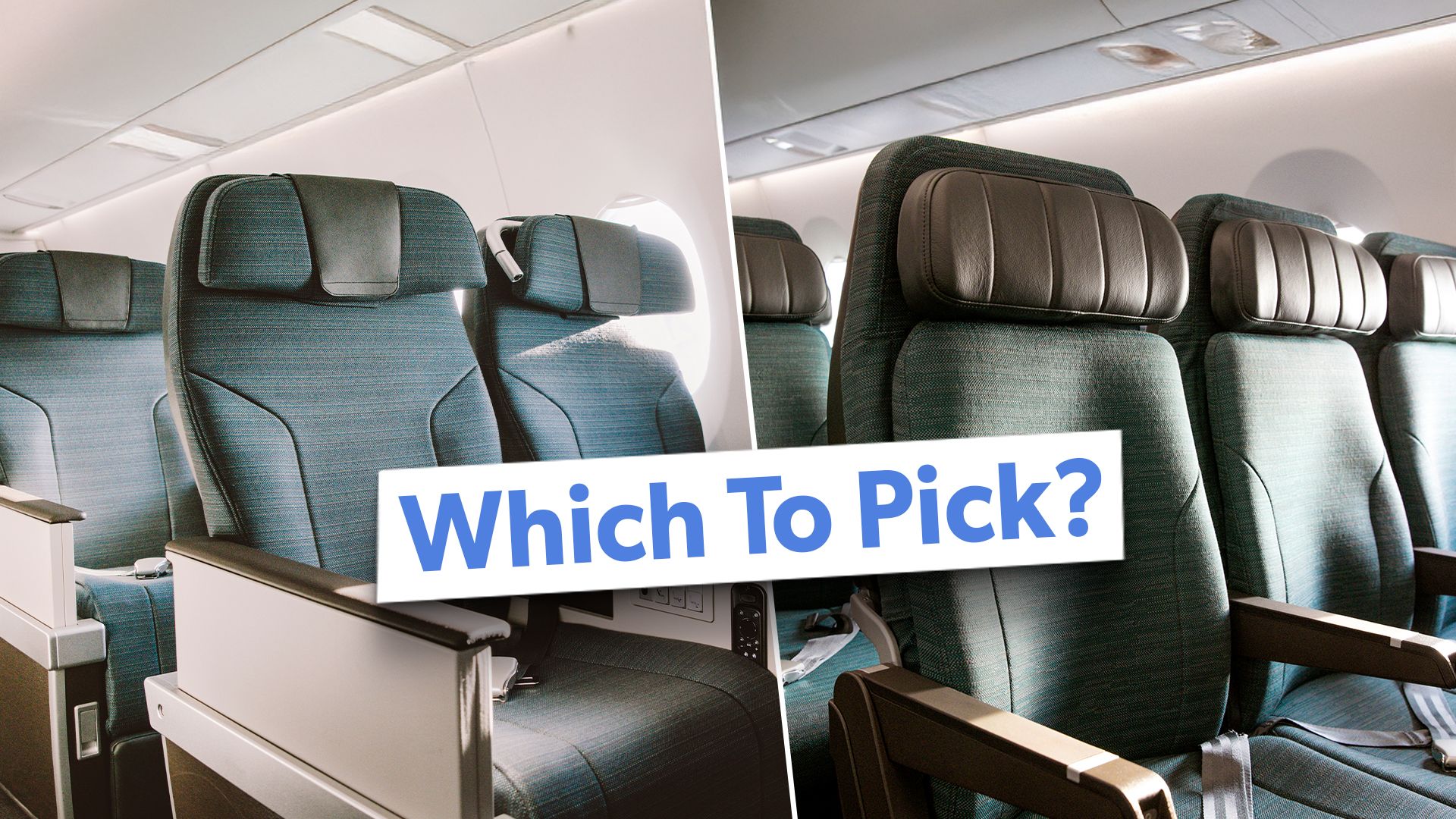 Cathay Pacific Airbus A350-1000 Economia versus economia premium: recursos comparados