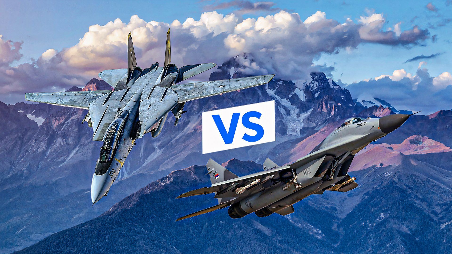 F-14 Tomcat vs MIG-29 Fulcrum: un combat de chiens de guerre froide
