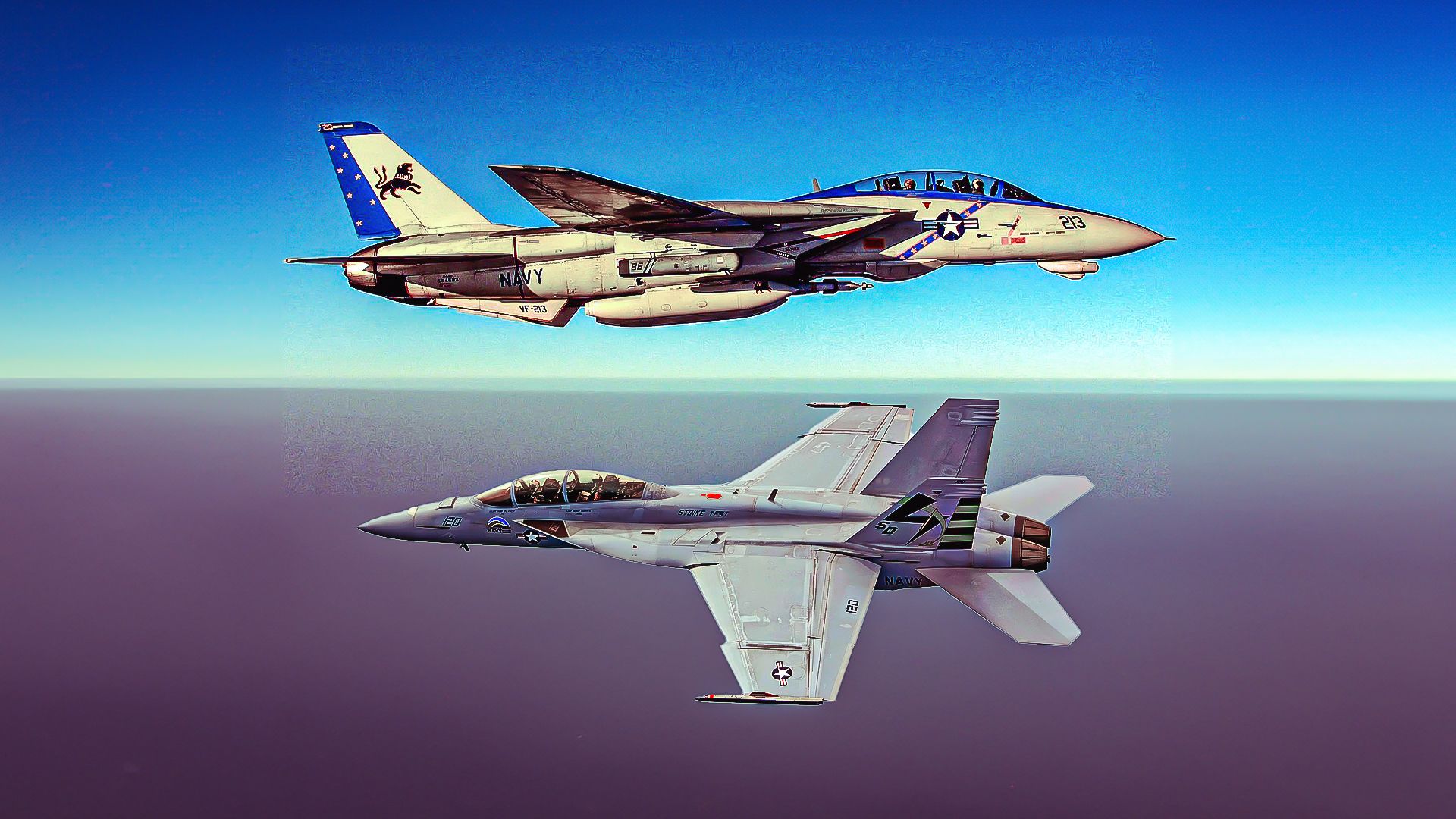 F-14 Tomcat vs F/A-18 Super Hornet: Lutadores da Marinha dos EUA em comparação