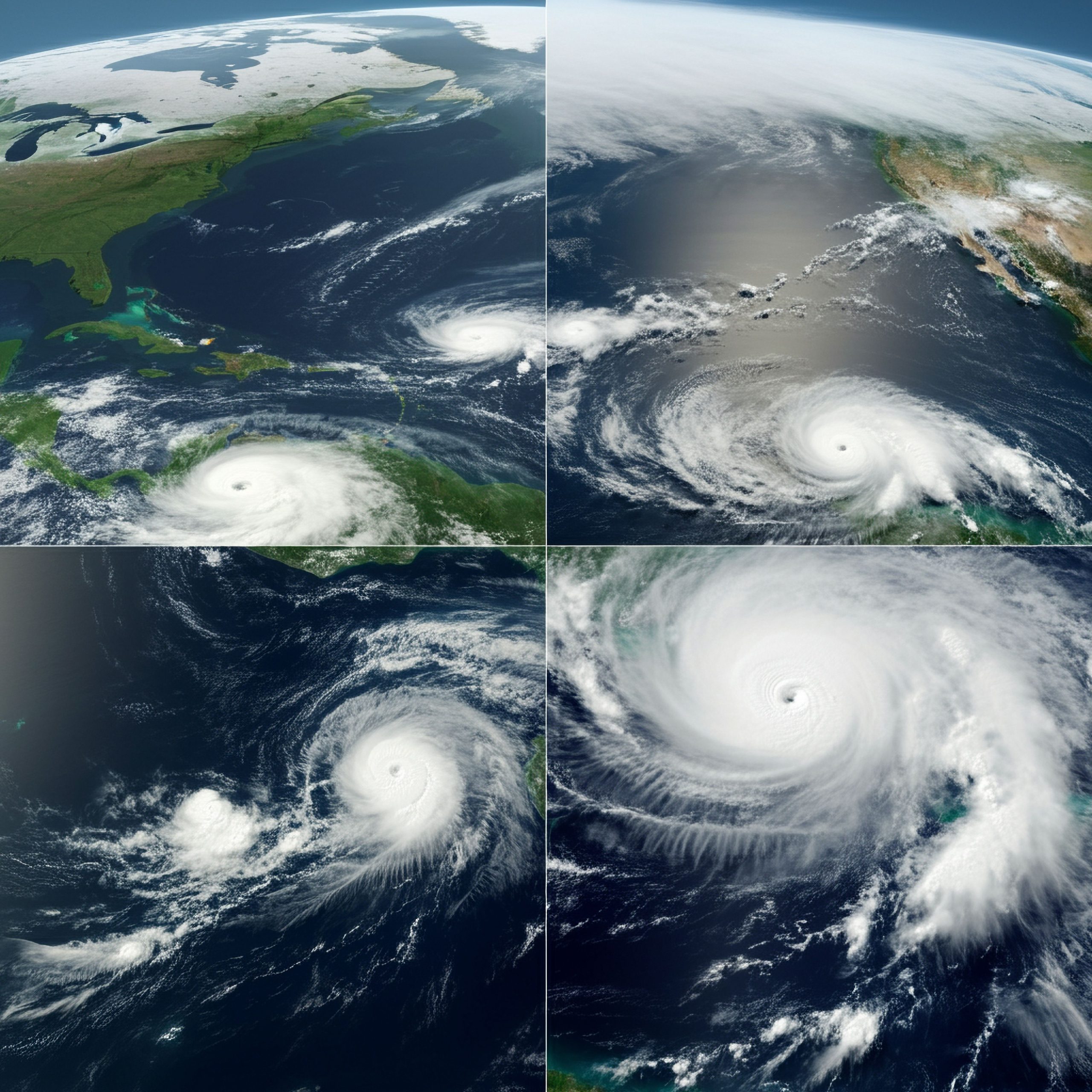 Centro Nacional de Hurricane Monitorando de perto não é uma, mas quatro ondas tropicais na Bacia do Atlântico
