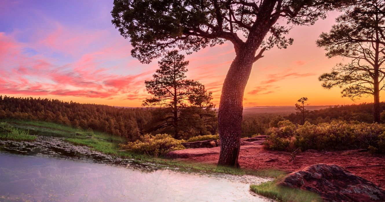 Le montagne incontrano il lago in questa scenografica piccola città dell'Arizona