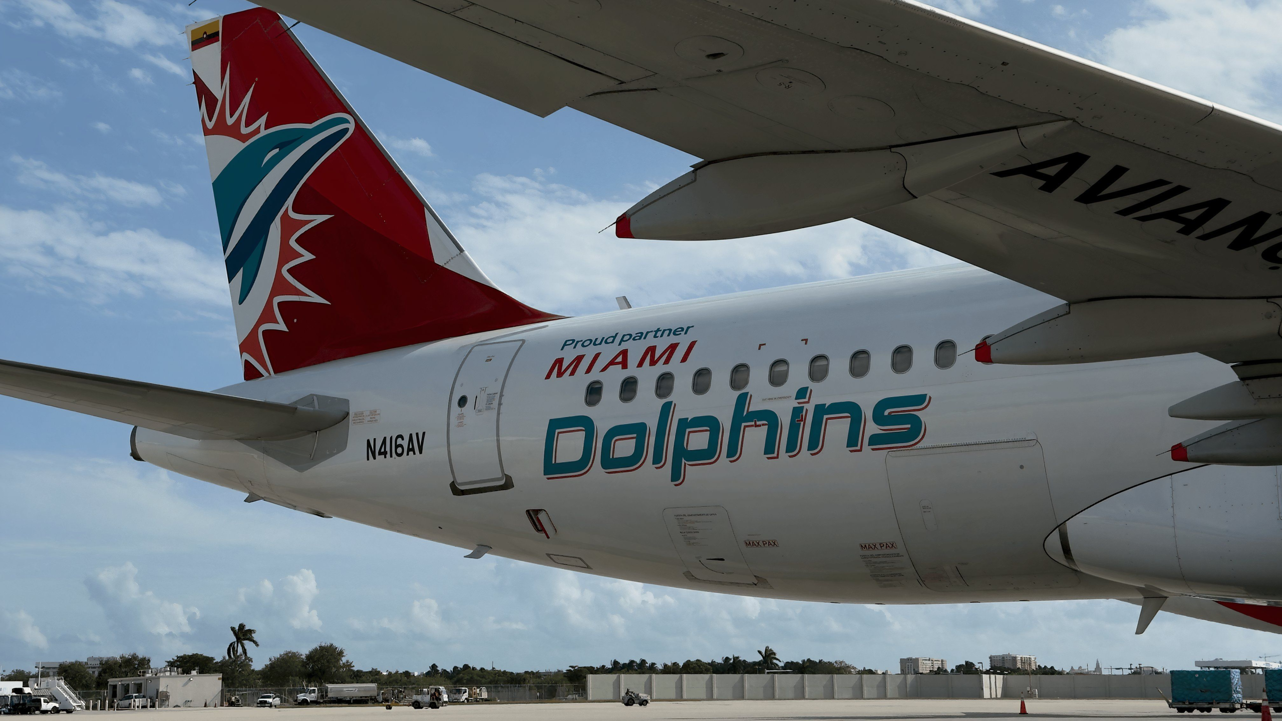 Nuova livrea A320: i Miami Dolphins si avvicinano al cielo con Avianca