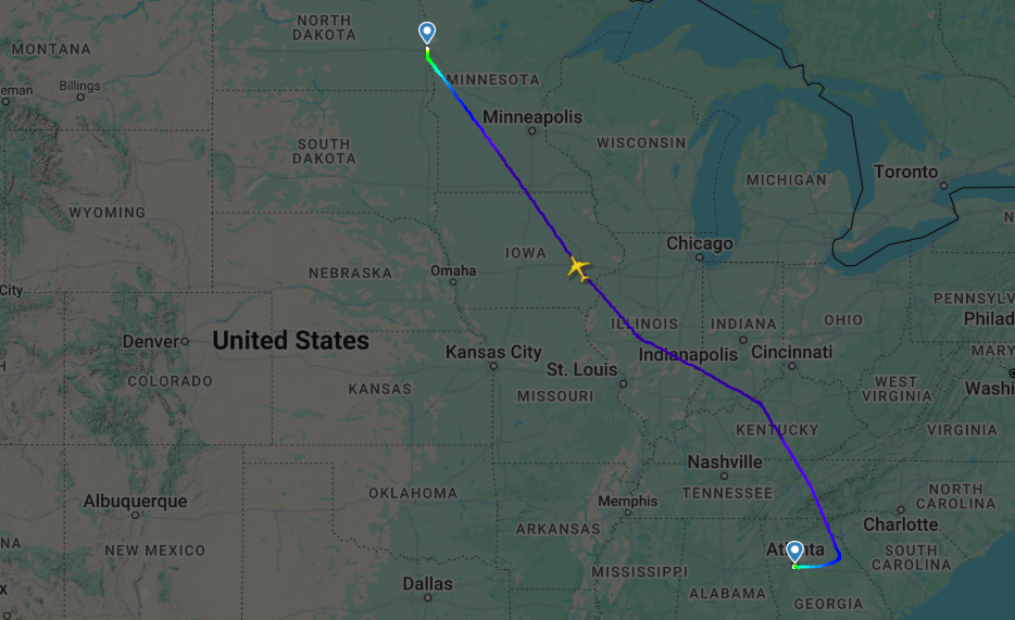 Court passage: Delta Air Lines reprend des vols entre Atlanta et Fargo pendant 1 mois