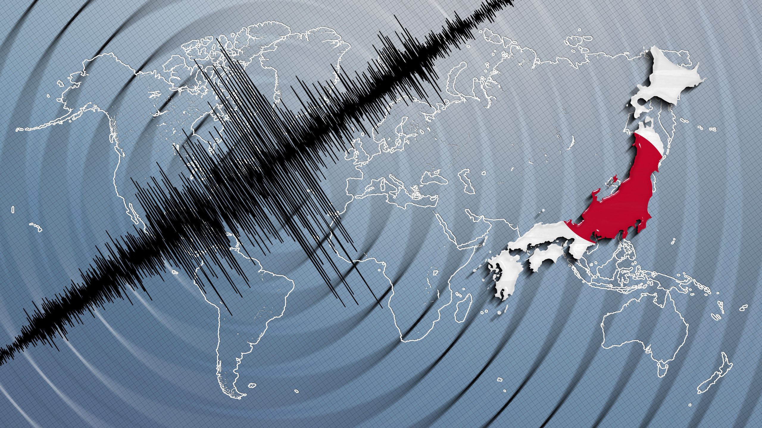 Poderosos golpes de terremoto de 6.9 magnitudes del suroeste de Japón provocando advertencia de tsunami inmediato