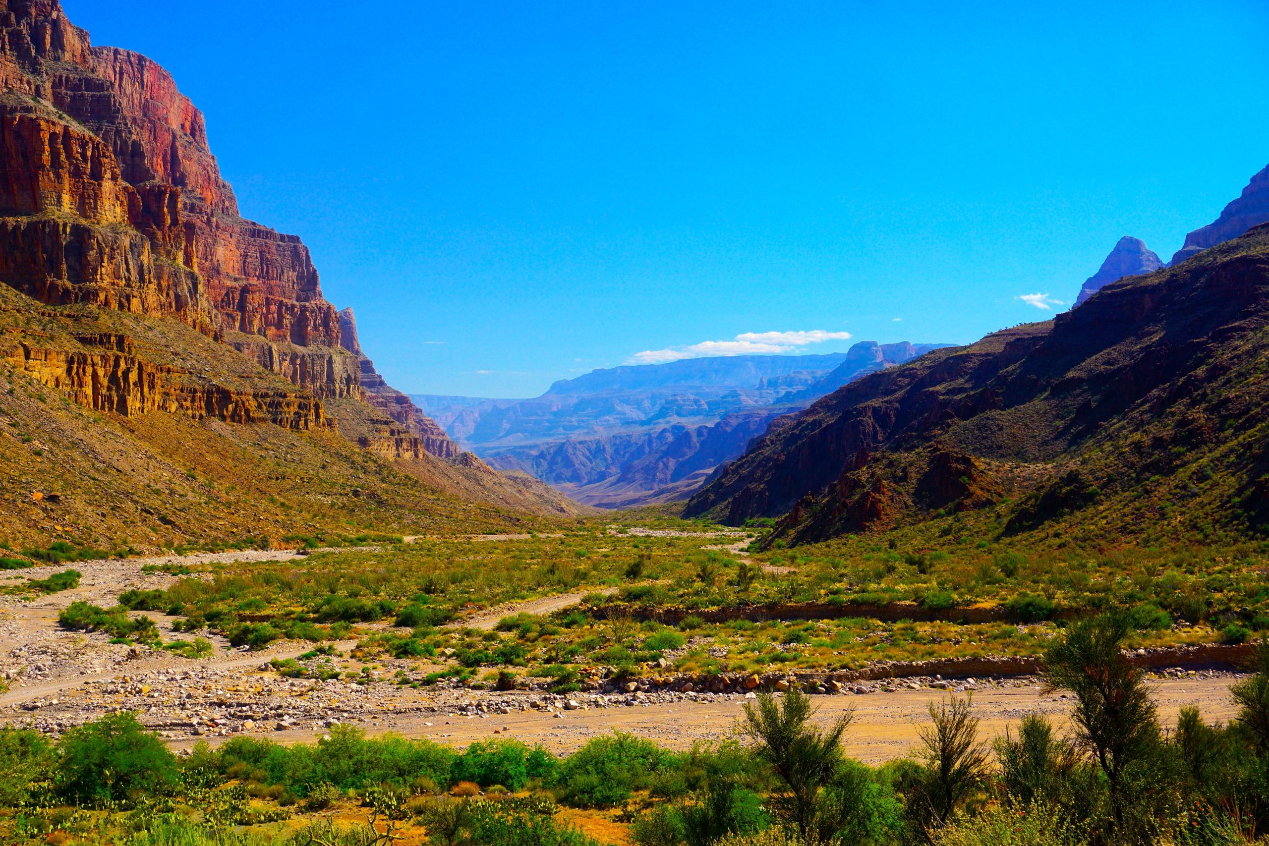 Puede conducir hasta el fondo del Gran Cañón a través de este camino poco conocido, y también un campamento durante la noche.