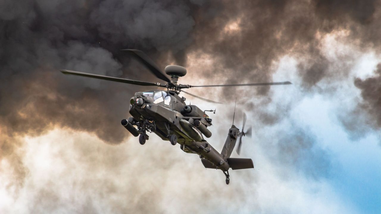 Helicópteros do Exército dos EUA danificados após Storm em Fort Carson