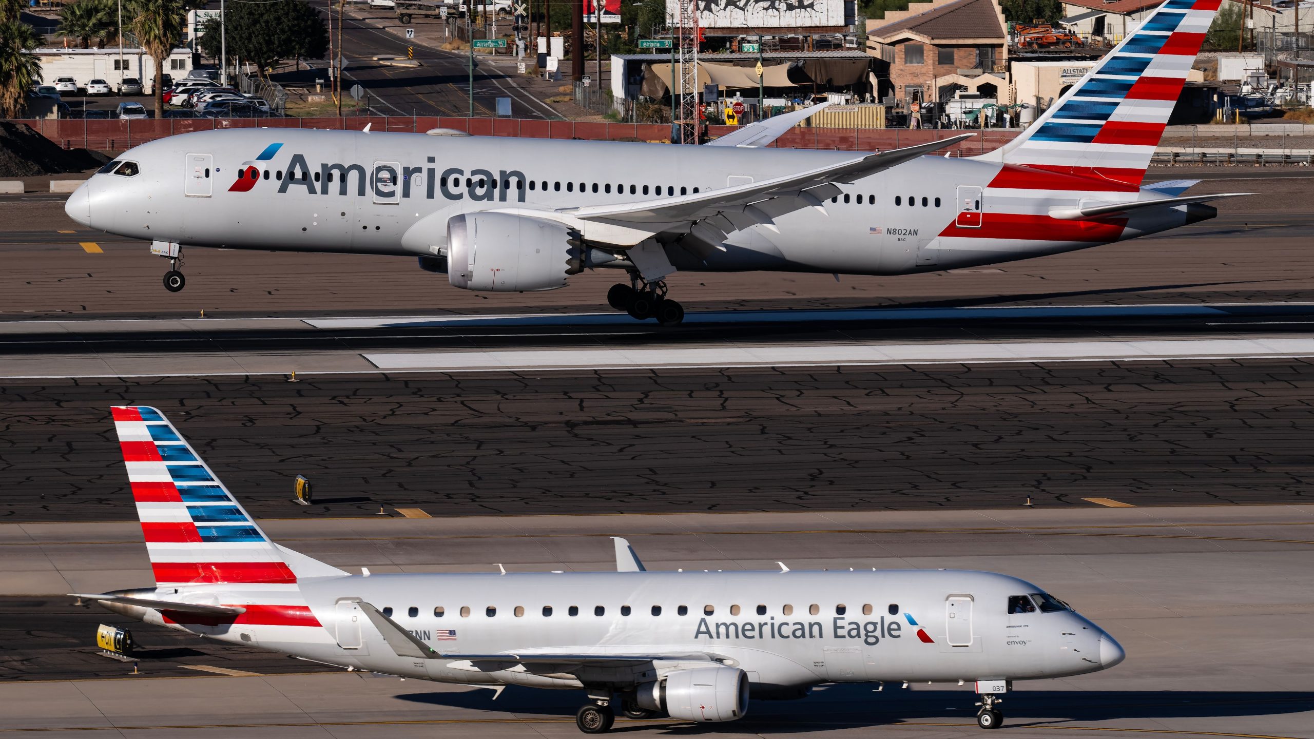 Problemas de la FAA parada de tierra en el aeropuerto internacional de Phoenix Sky Harbor por mal tiempo