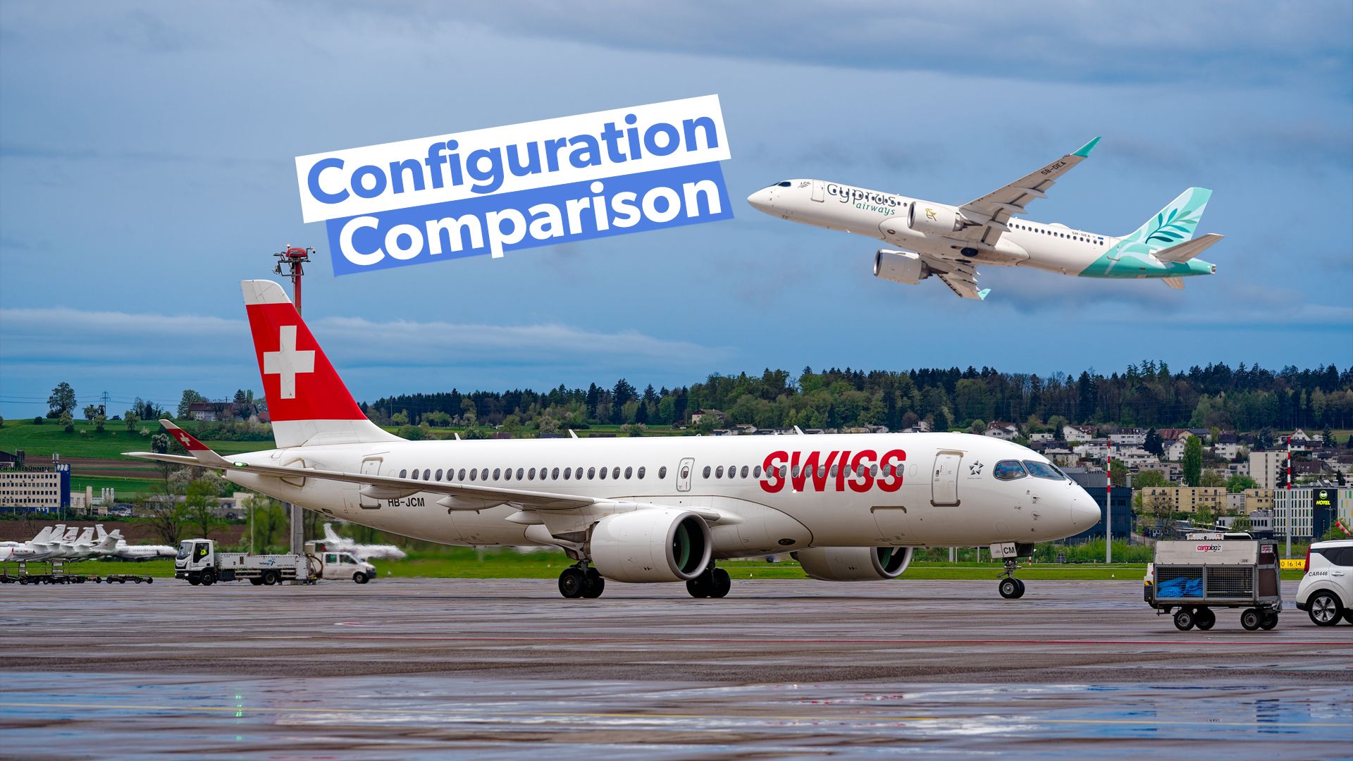 Comparação lado a lado: como os operadores da Airbus A220 configuraram seus jatos