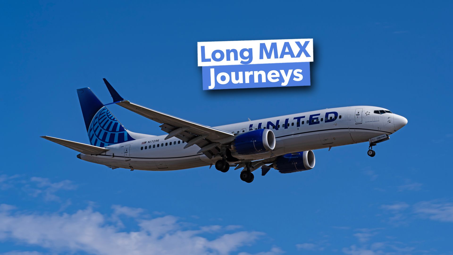 10 United Airlines Boeing 737 Max 8 rutas que superan las 2,400 millas