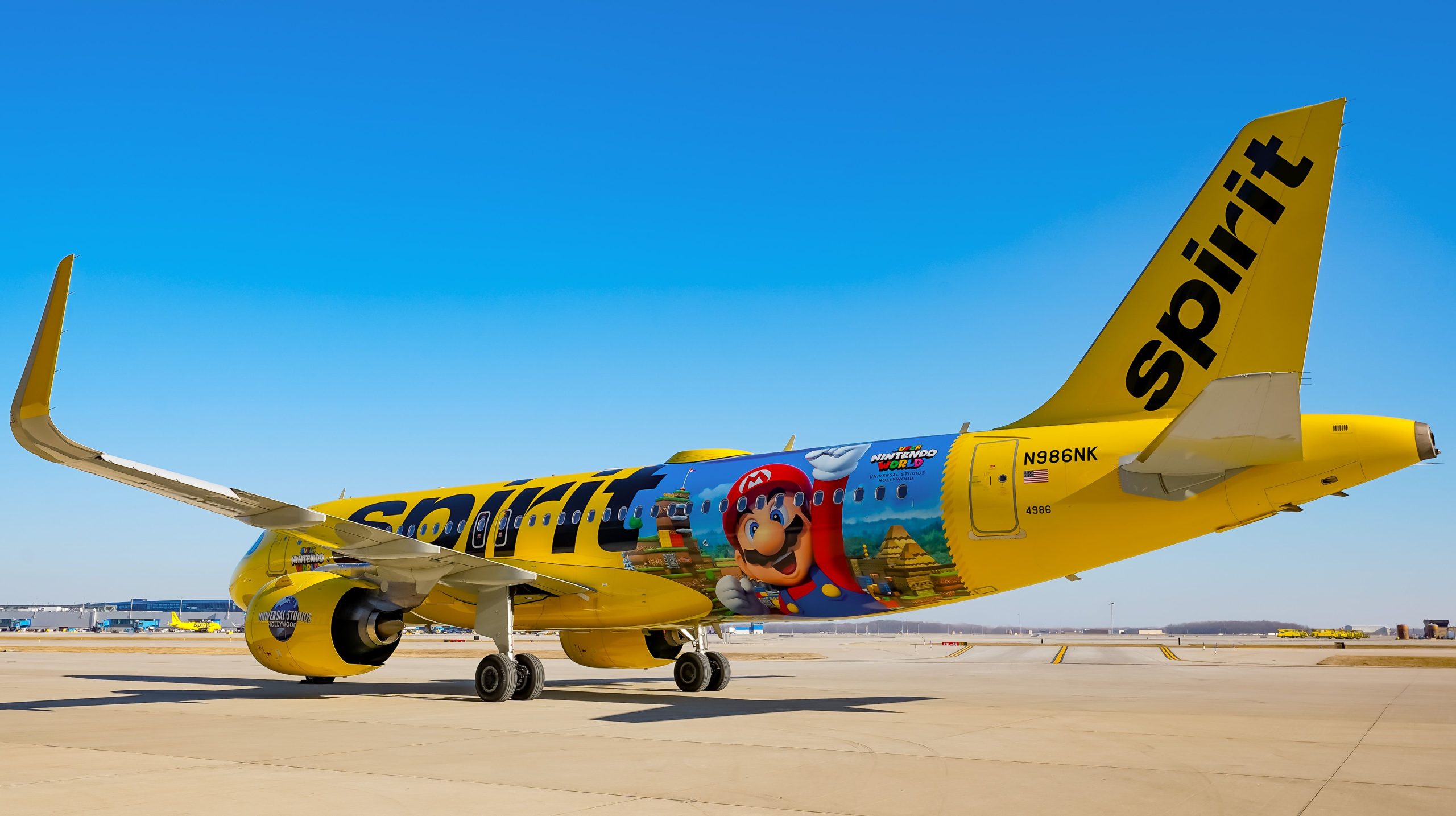 Fly with Mario: Spirit Airlines presenta Airbus A320neo con Super Nintendo World Decal