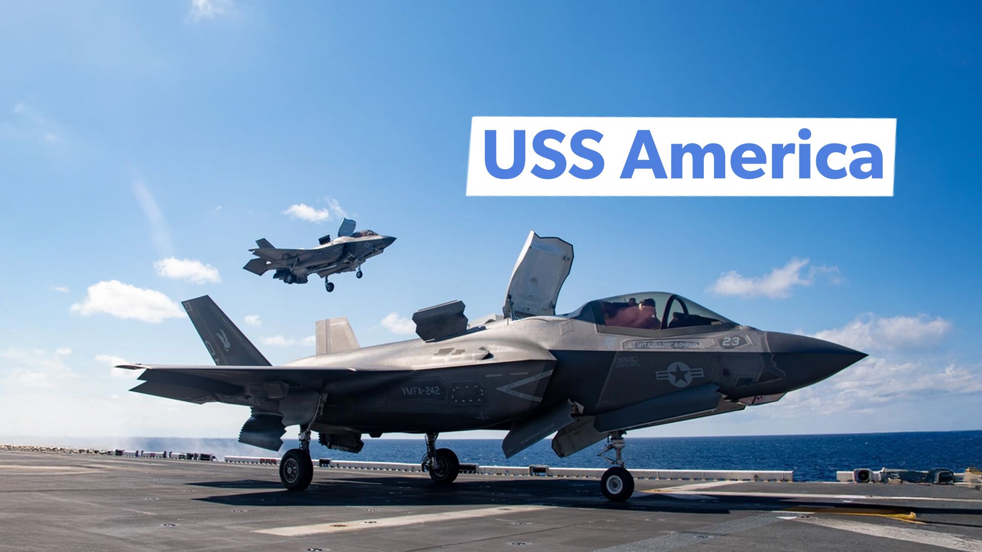 F-35B, MV-22B Osprey e CH-53E Super Stallion: The USS America's Flight Operations in the Philippine Sea