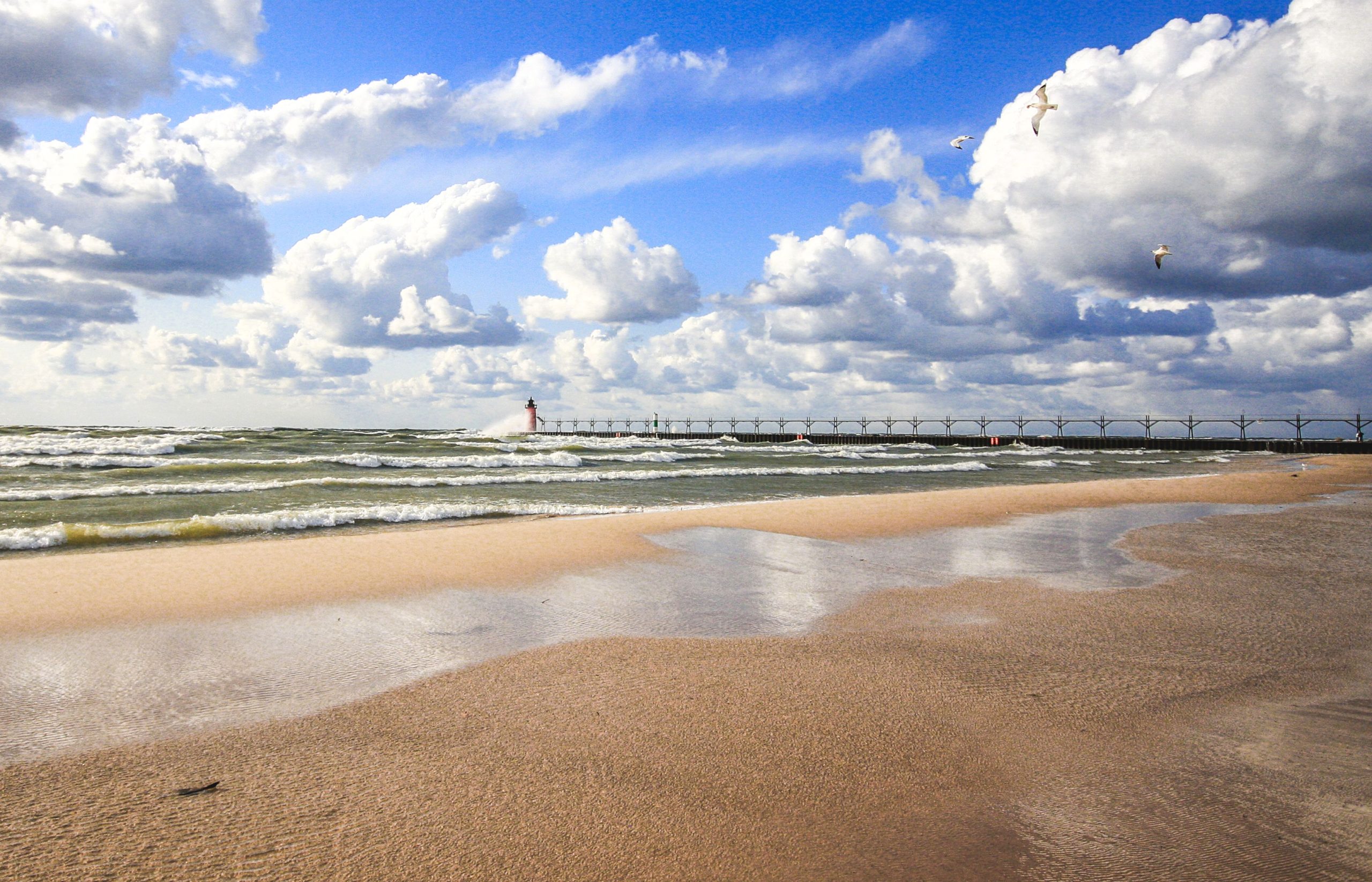 La plage sud du Midwest présente de vastes plages de sable qui rivalisent avec les Floride