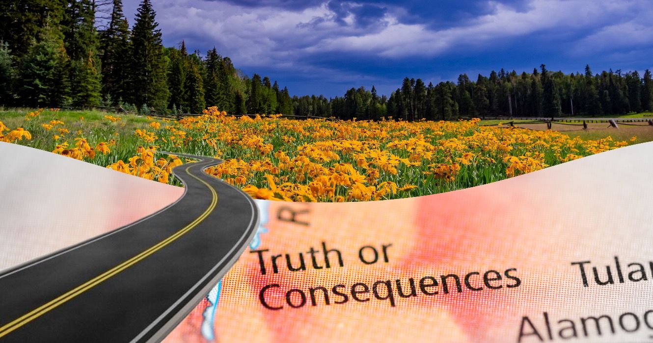 Esta viagem de um dia conecta duas pequenas cidades no Arizona e Novo México