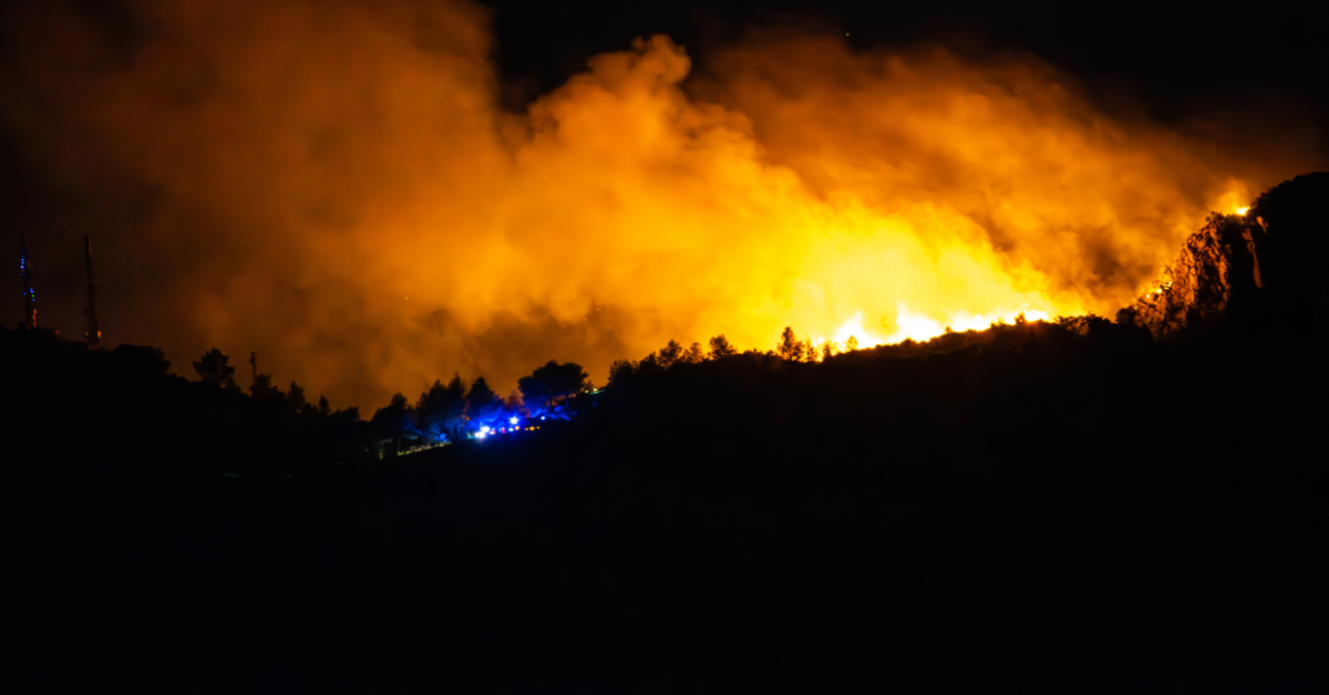 Blue Mountain Wildfire à Northampton Burns 150 acres: Crews a été retiré pour des problèmes de sécurité
