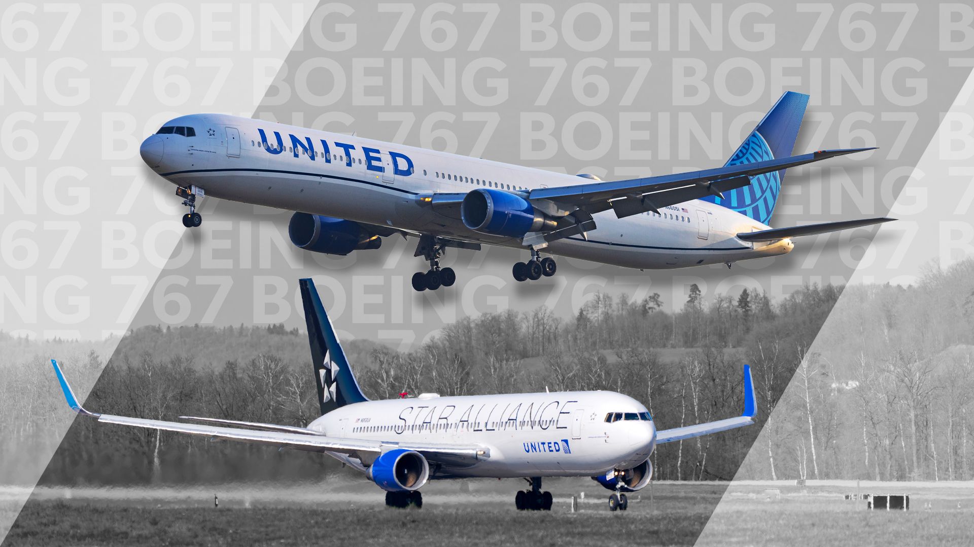 Como a United Airlines usa estrategicamente o Boeing 767