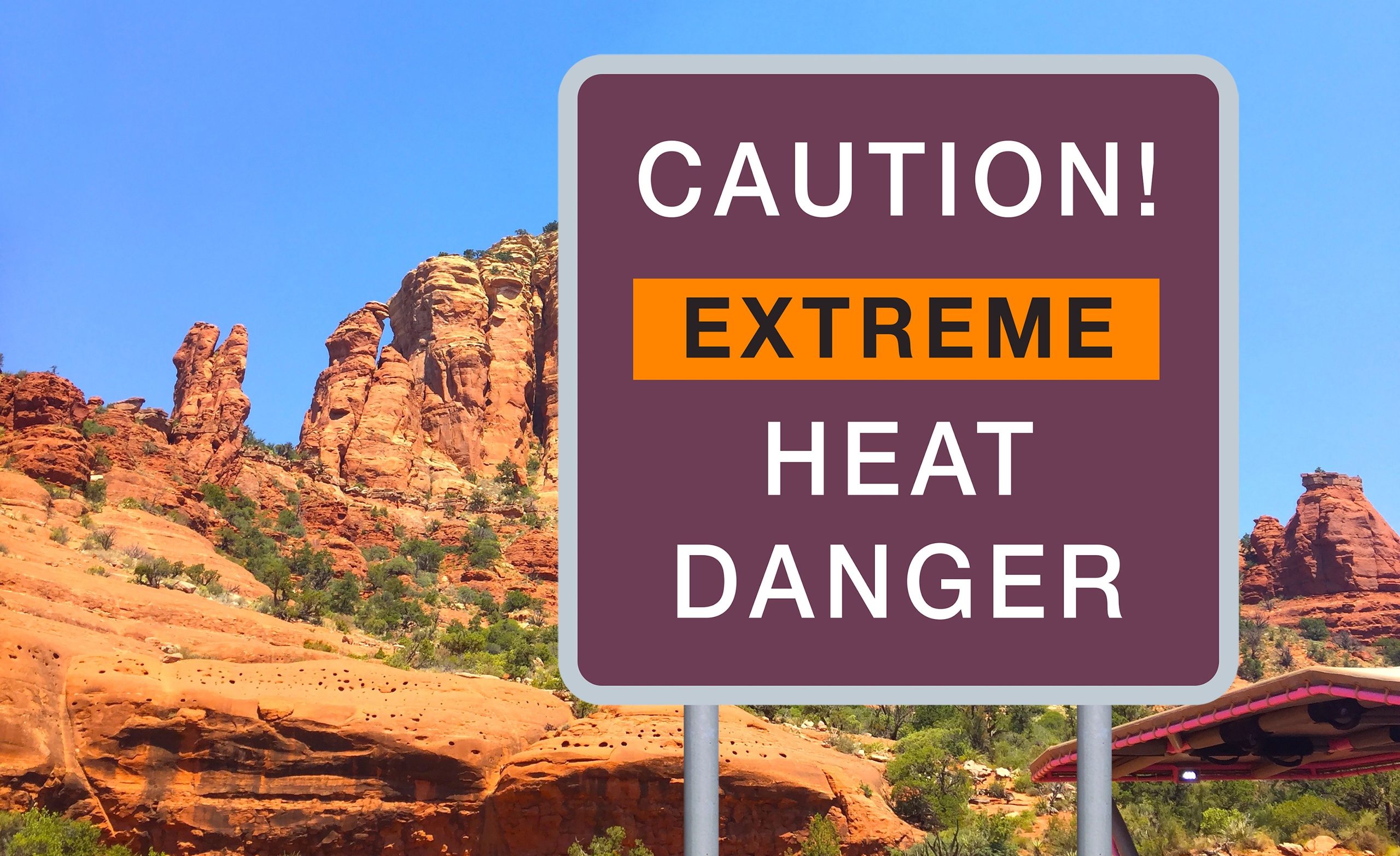 Les voyageurs à risque comme un avertissement de chaleur extrême et des menaces de feux de forêt SLAM California et le Sud-Ouest