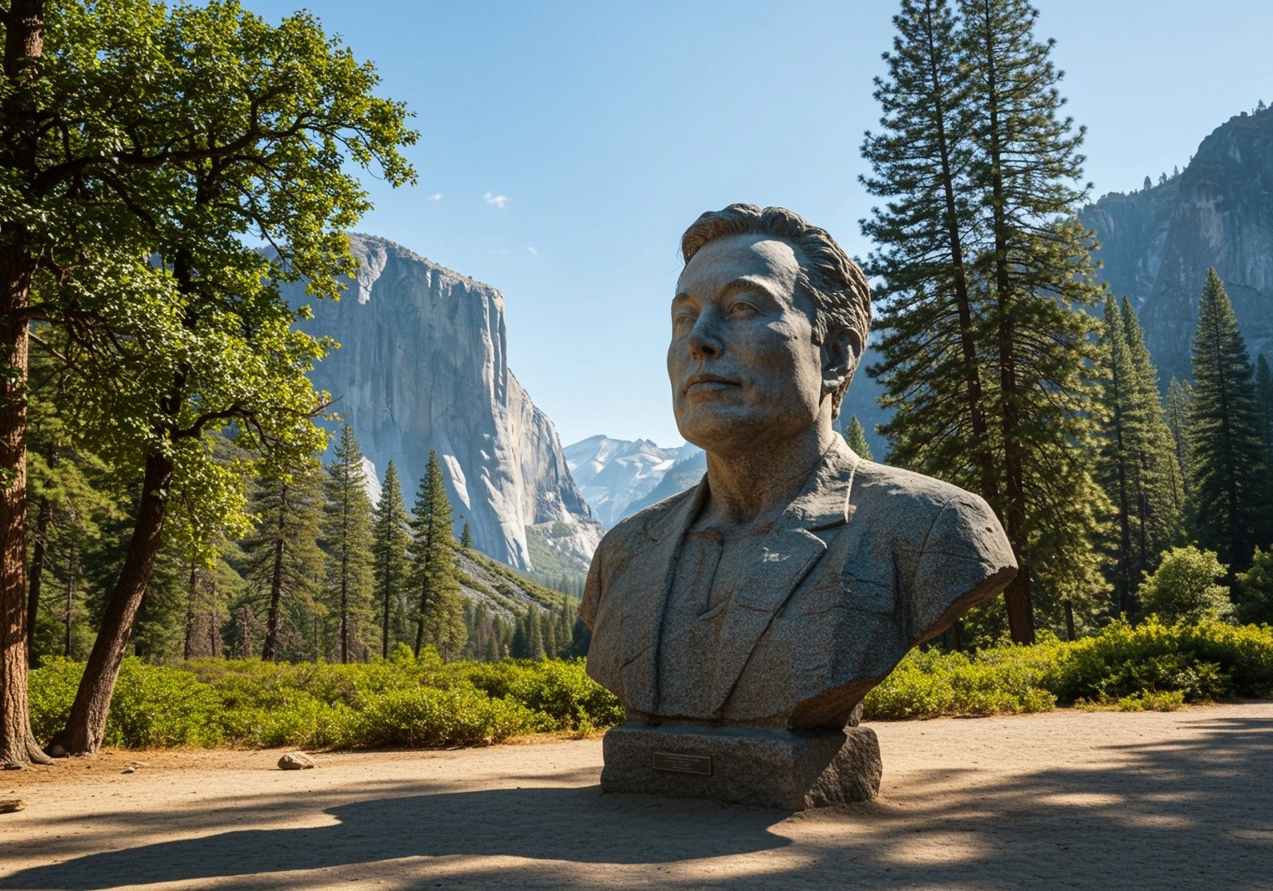 Yosemite National Park rimane in silenzio per un busto gigante che ha sorpreso i visitatori finalizzati ai tagli di doge