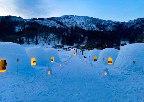 Veja e atividades de inverno amigáveis para dofamília liyama Japão