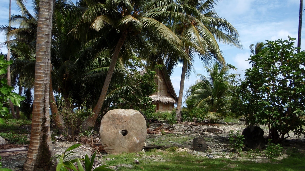 Estados federados de Micronesia: Las Islas Turisty Stone Money de Pacífico