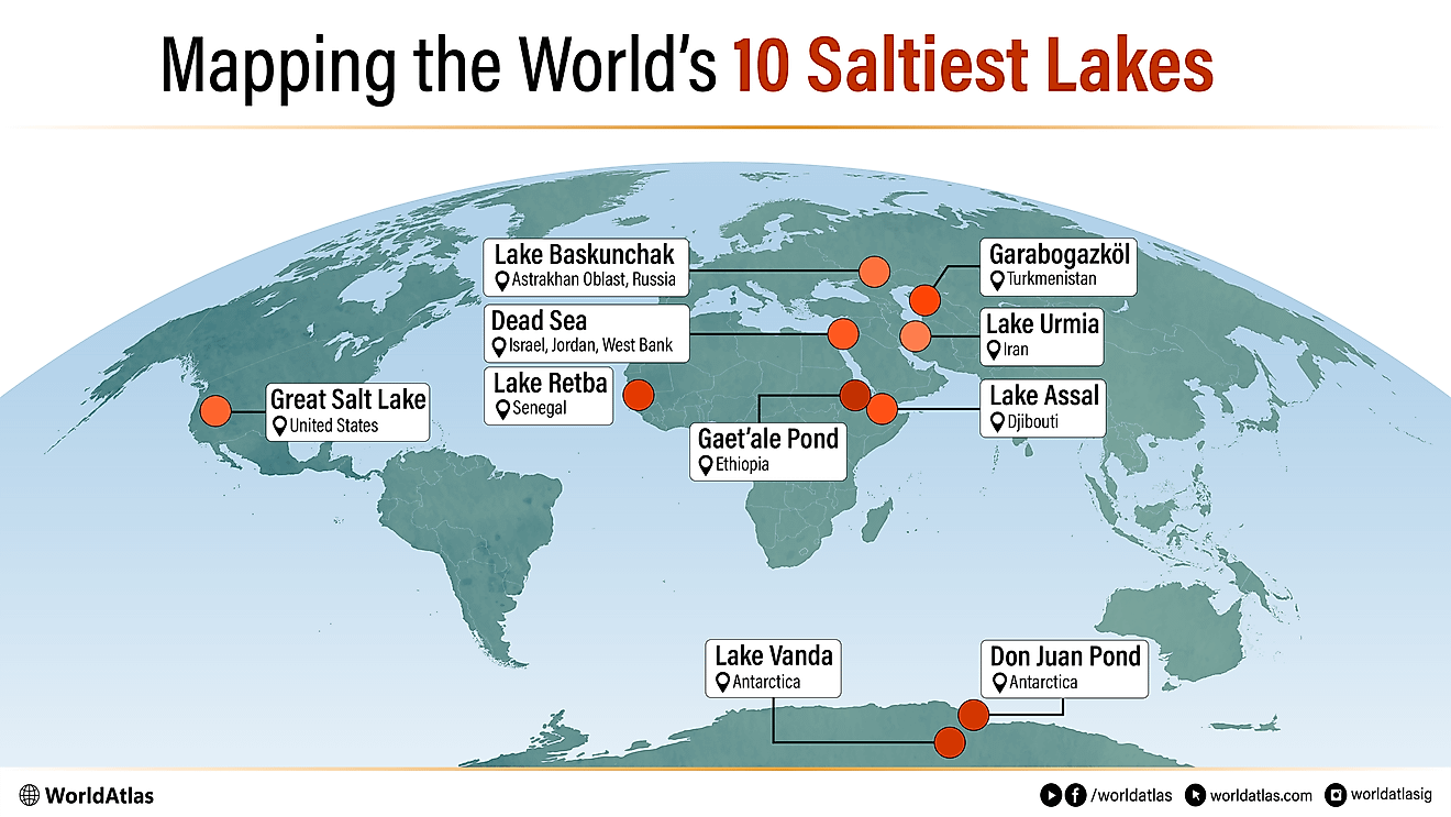 Les 10 lacs les plus salés du monde