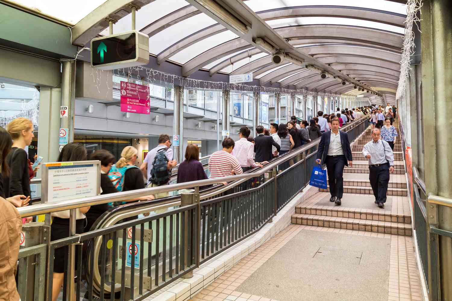 Escalator de niveaux centraux de Hong Kong 