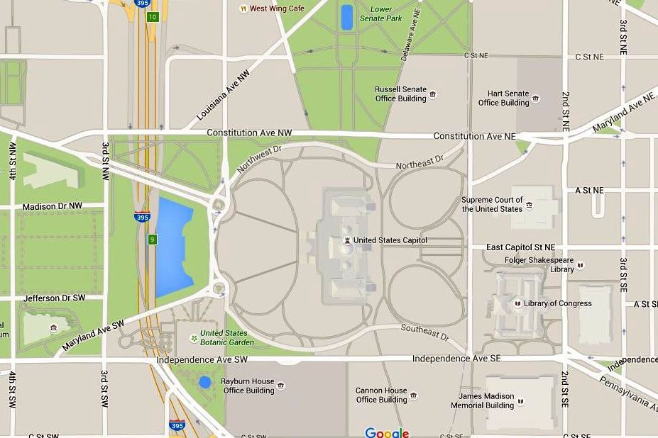 Washington, DC: Carte de US Capitol Building